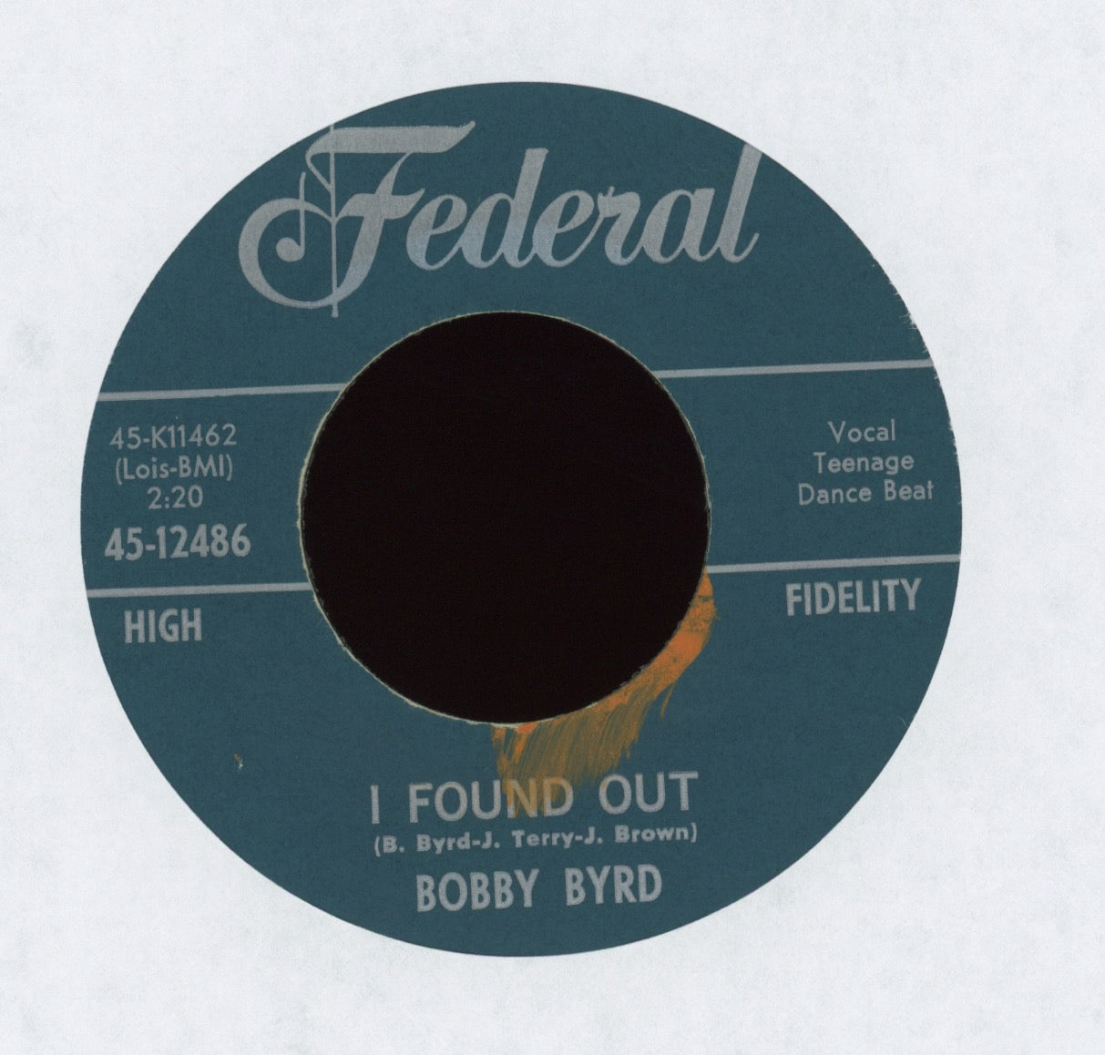 Bobby Byrd - I Found Out on Federal Northern Soul Popcorn 45