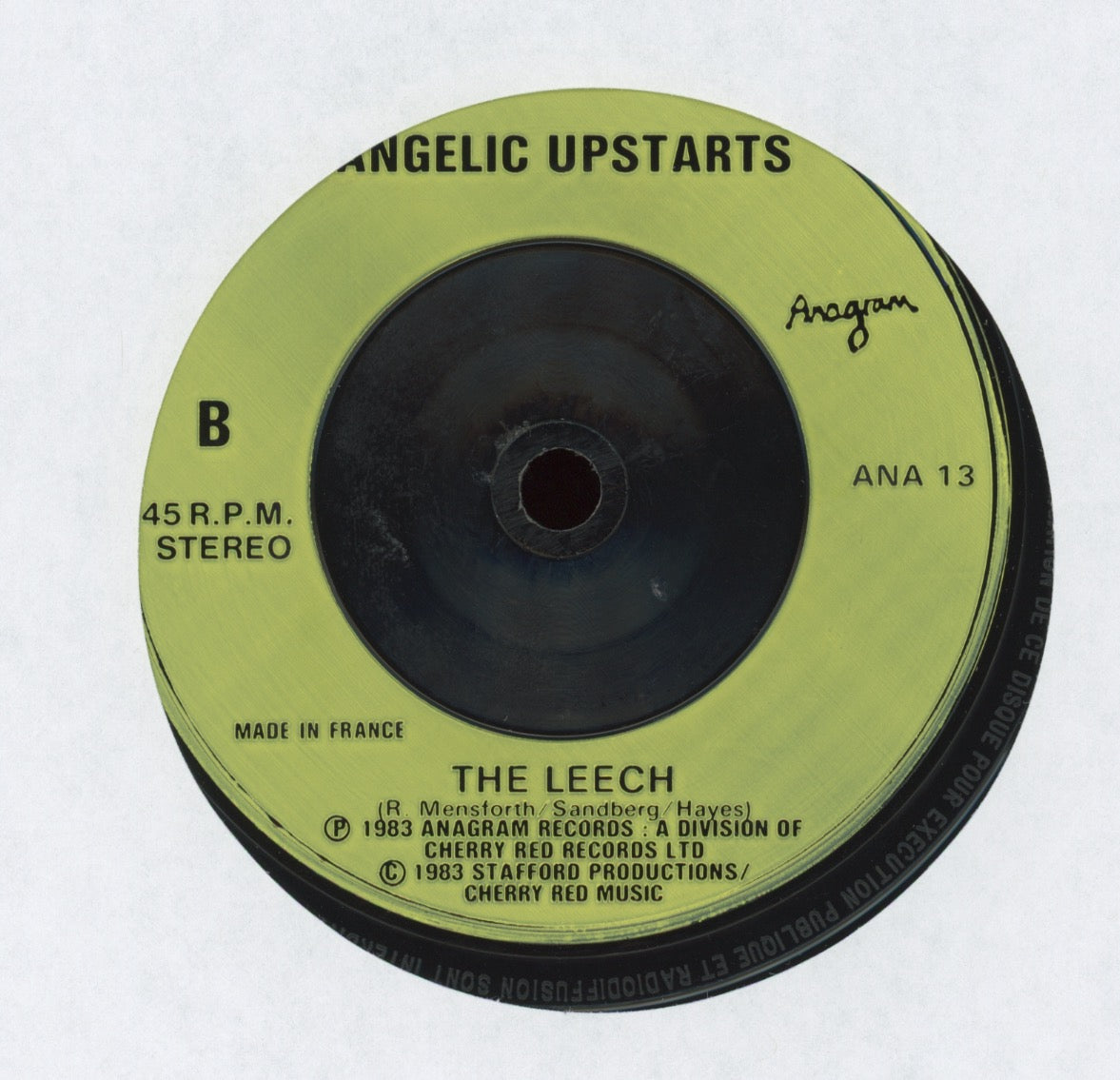 Angelic Upstarts - Not Just A Name on Anagram U.K. 7" With Picture Sleeve