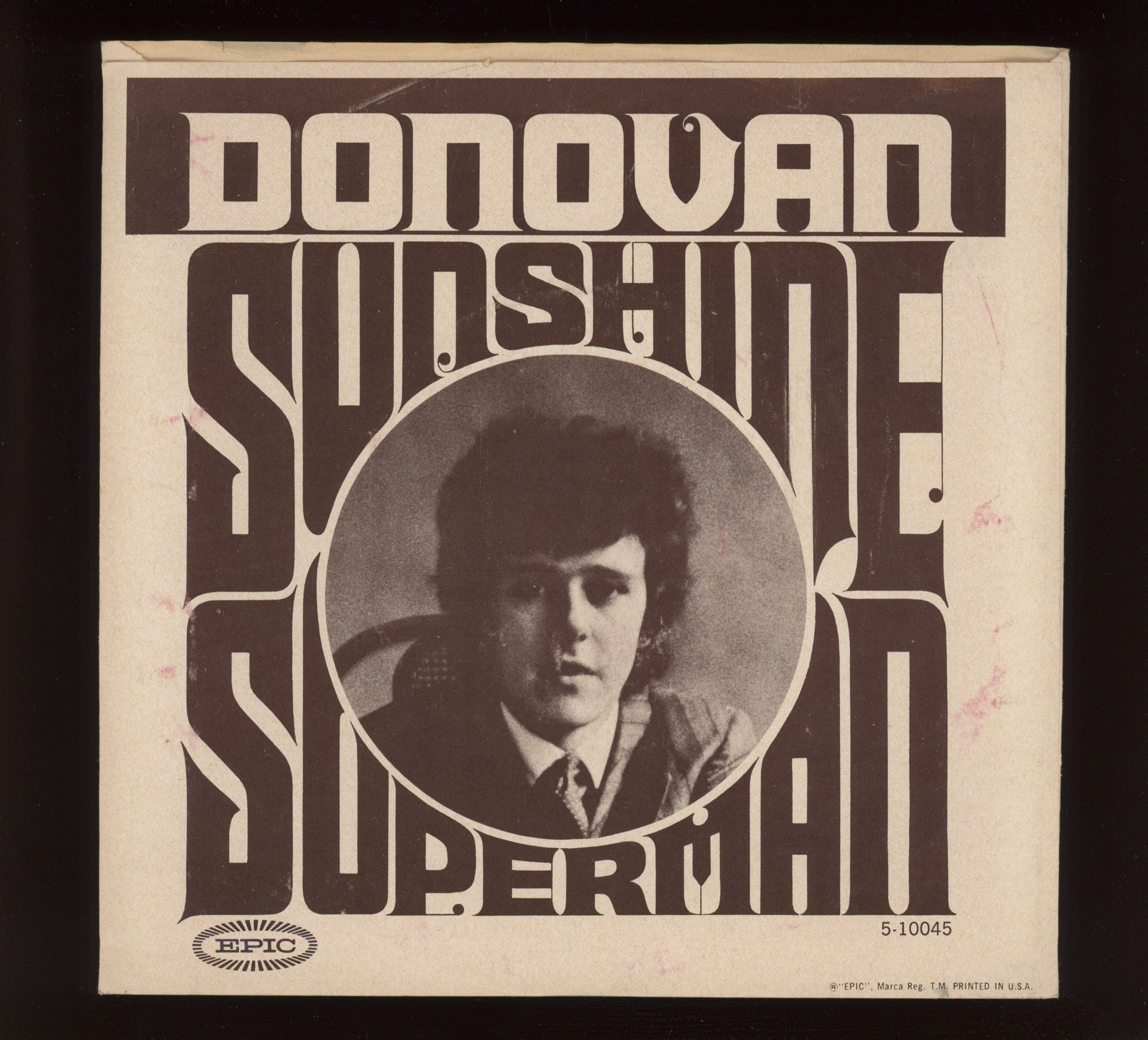 Donovan - Sunshine Superman on Columbia Red Vinyl Promo With Picture Sleeve