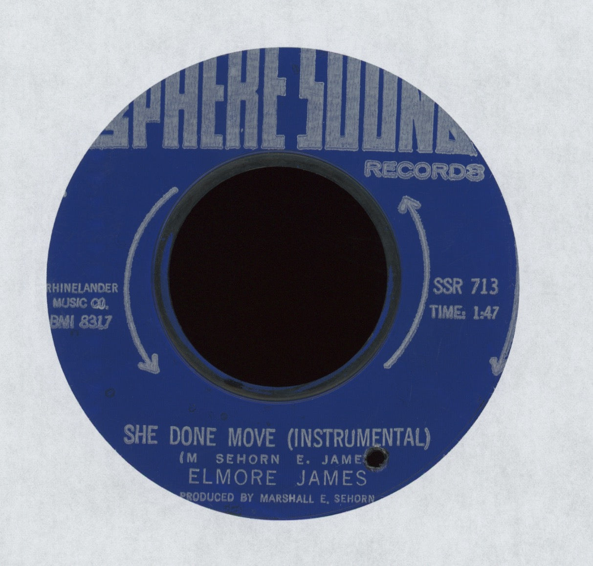 Elmore James - She Done Move (Instrumental) on Sphere Sound R&B Blues 45