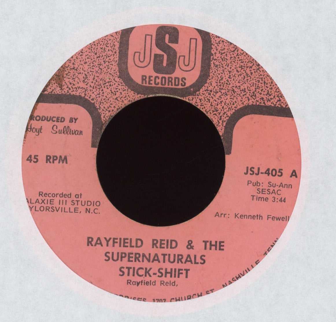 Rayfield Reid & The Supernaturals - Stick-Shift on JSJ Funk 45