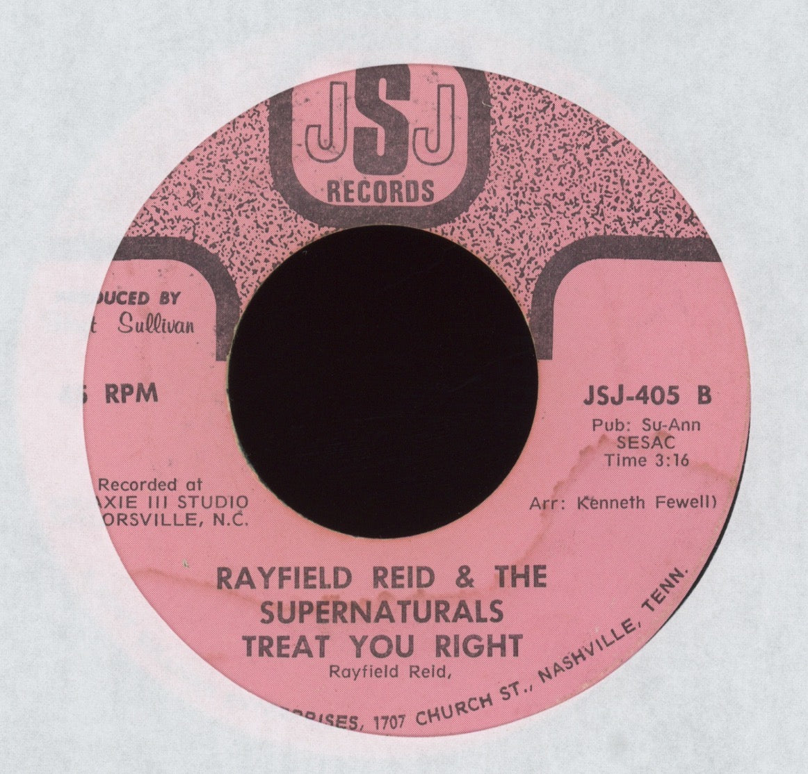 Rayfield Reid & The Supernaturals - Stick-Shift on JSJ Funk 45