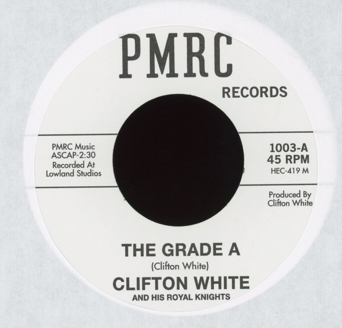 Clifton White & His Royal Knights - The Grade A on PMRC Numero Reissue Funk 45