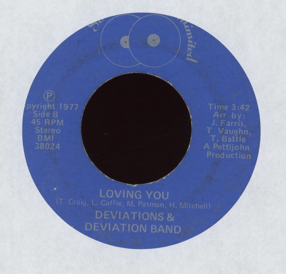 Deviations & Deviation Band - Loving You on Soul Sounds Unlimited Sweet Soul 45