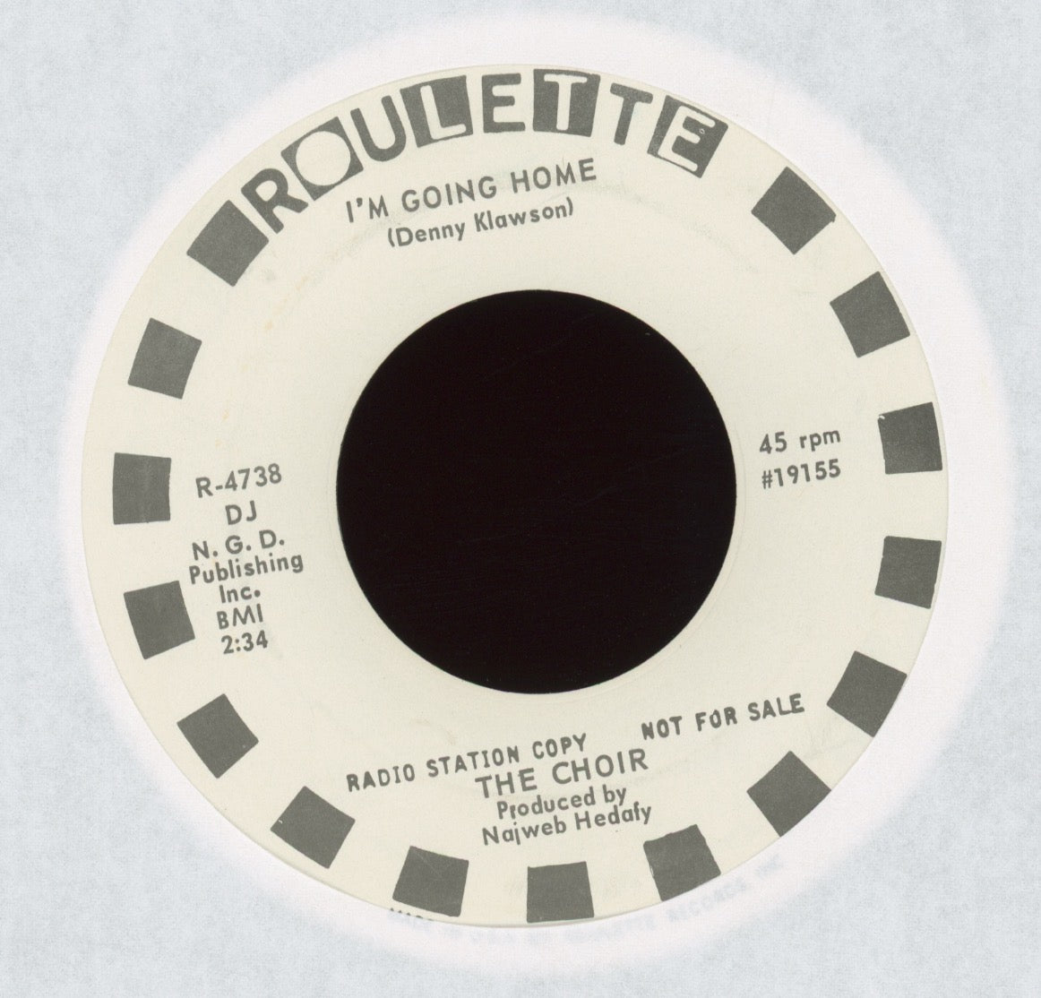 The Choir - It's Cold Outside on Roulette Promo Garage 45