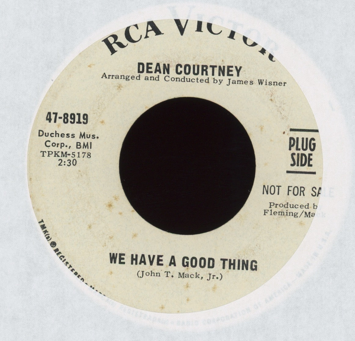 Dean Courtney - We Have A Good Thing on RCA Promo Northern Soul 45