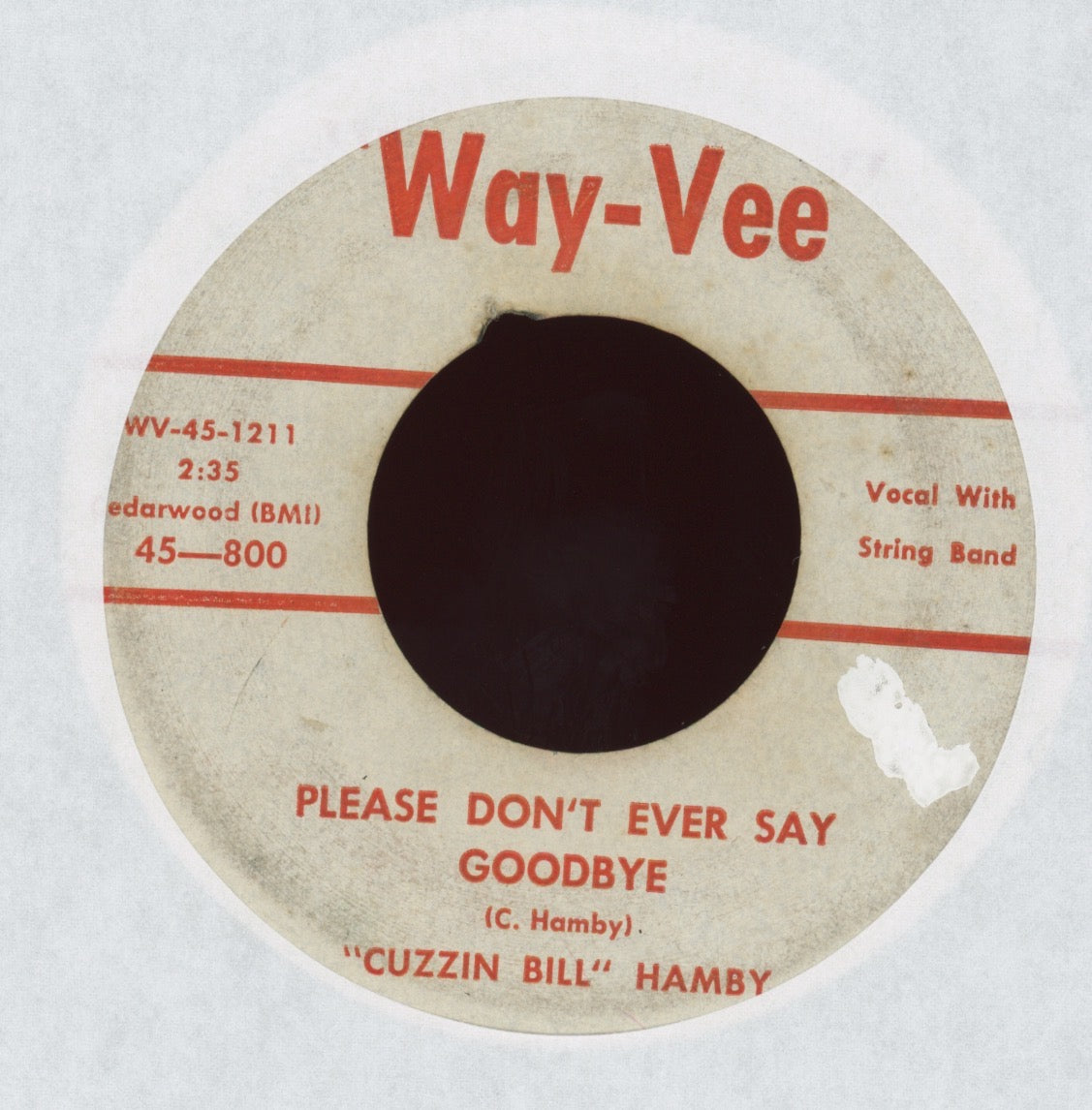 Cuzzin Bill Hamby - Heart Break Station on Way Vee Rockabilly 45