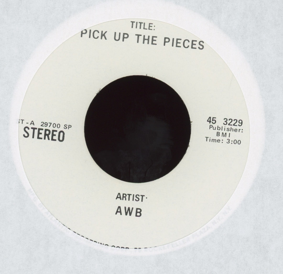Average White Band - Pick Up The Pieces on Atlantic Promo Funk 45