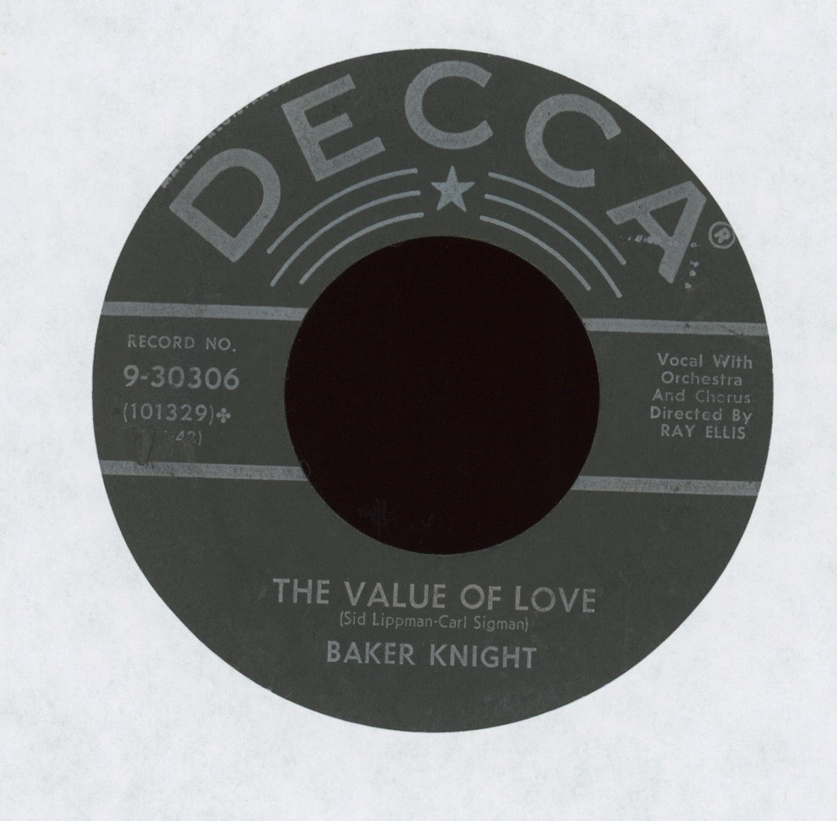 Baker Knight - Just A Little Bit More on Decca Rock & Roll 45
