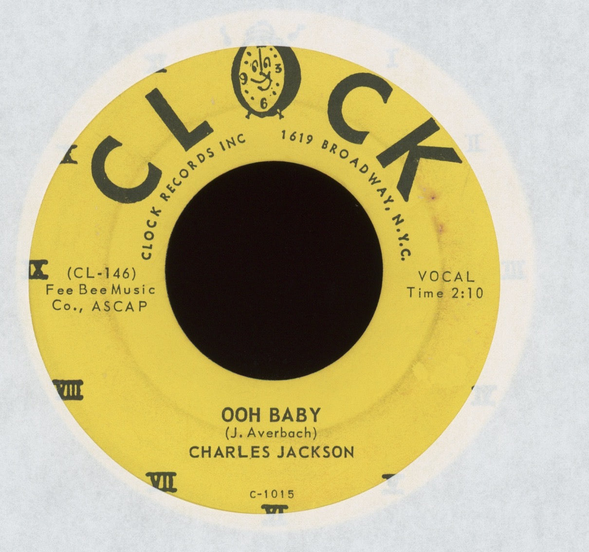 Chuck Jackson - Come On And Love Me / Ooh Baby on Clock R&B 45