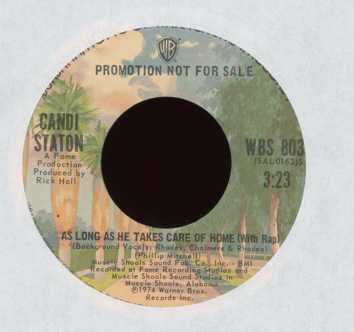 Candi Staton - As Long As He Takes Care Of Home (With Rap) / (Without Rap) on Atlantic Promo Funk 45