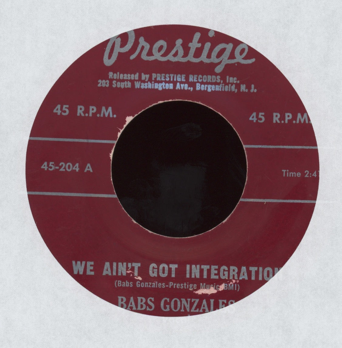 Babs Gonzales - We Ain't Got Integration on Prestige Jazz 45