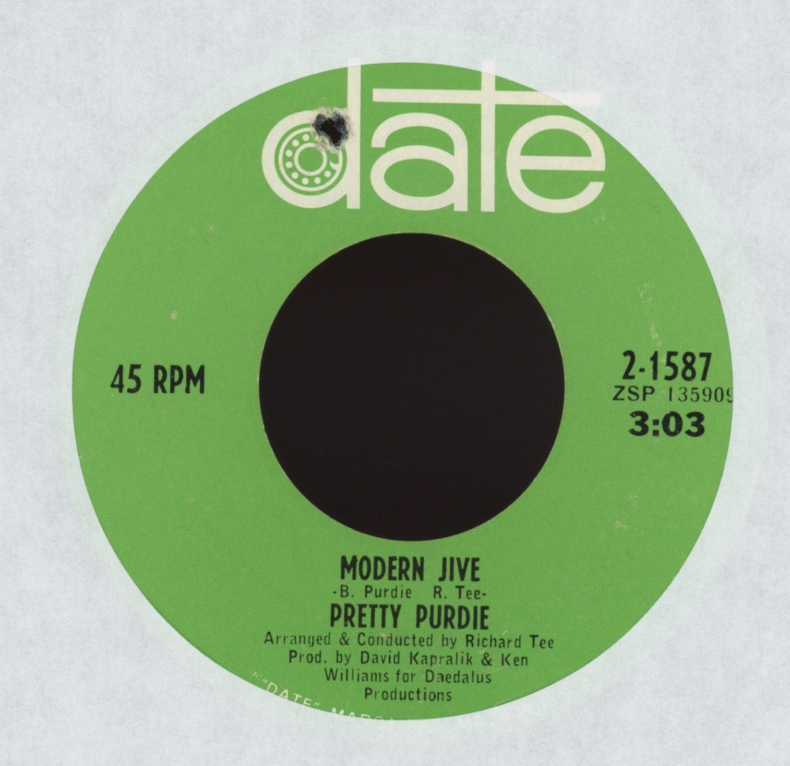 Bernard Purdie - Modern Jive on Date Northern Soul 45