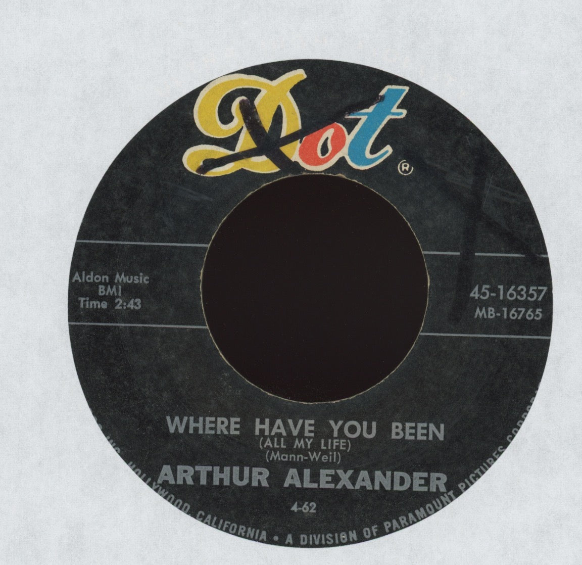 Arthur Alexander - Soldiers Of Love on Dot Northern Soul 45