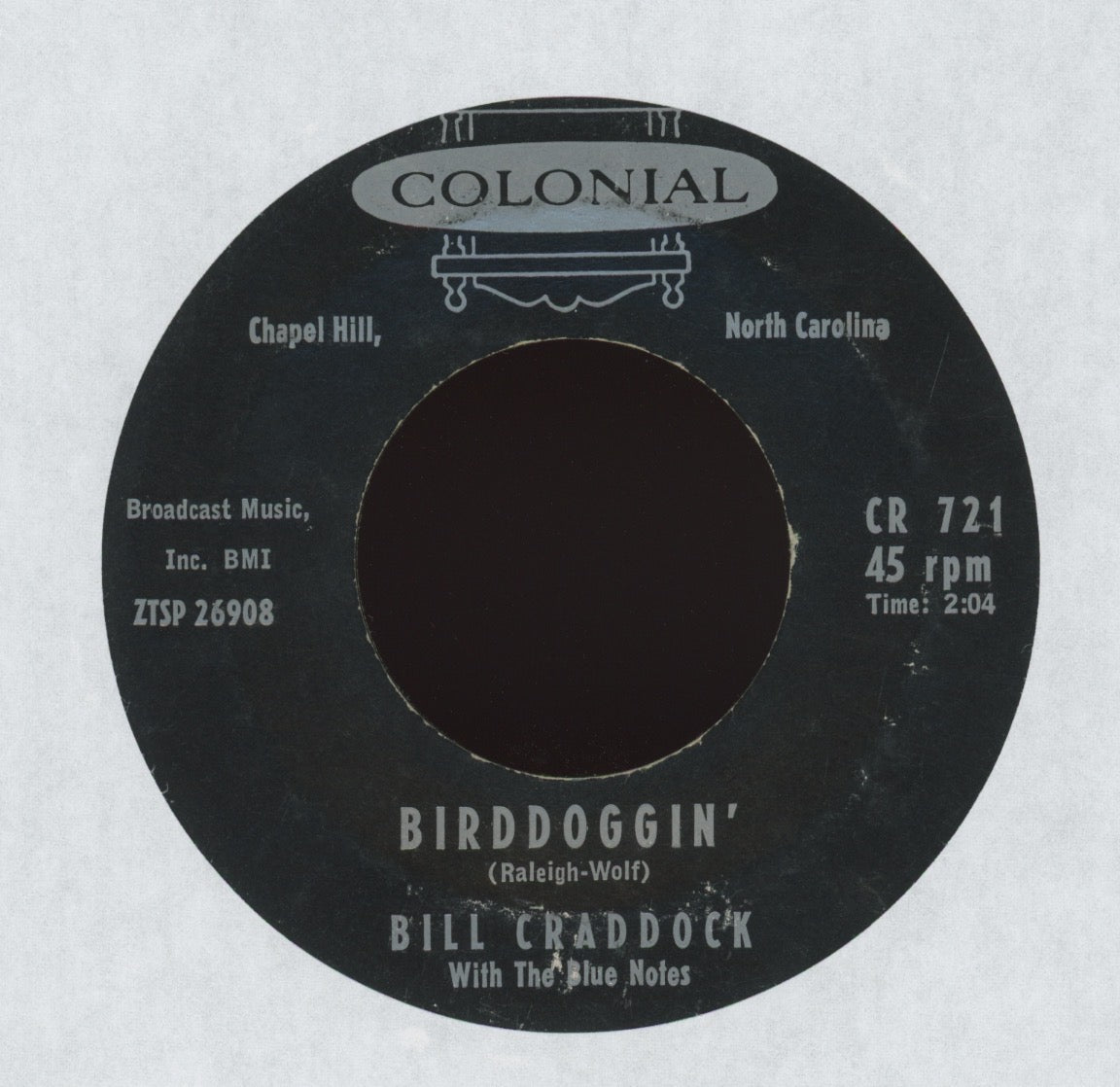 Billy 'Crash' Craddock - Birddoggin' on Colonial Rockabilly 45