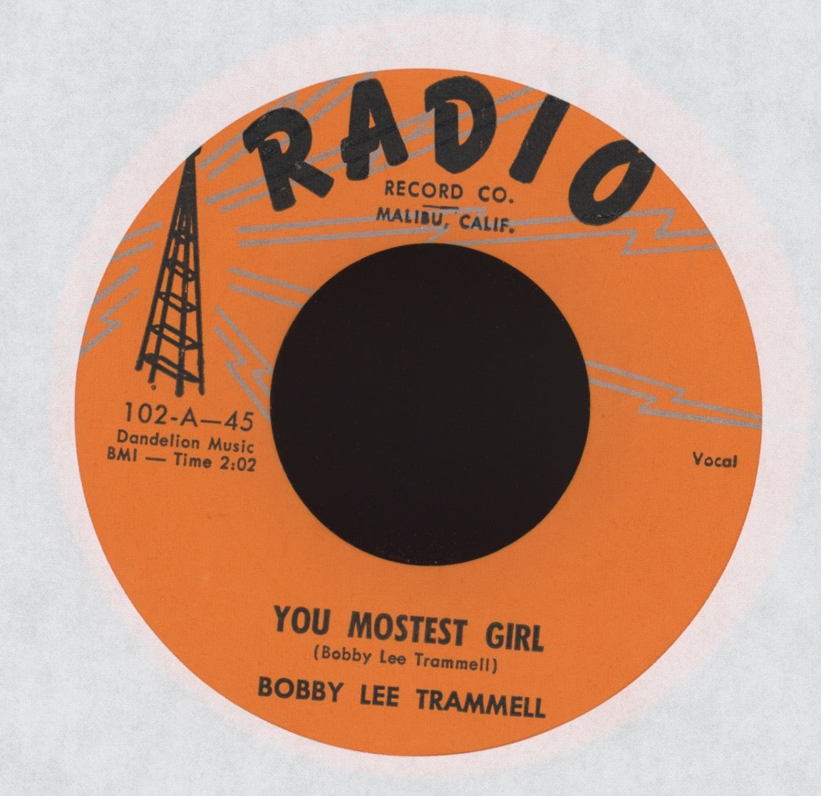 Bobby Lee Trammell - You Mostest Girl on Radio Rockabilly 45