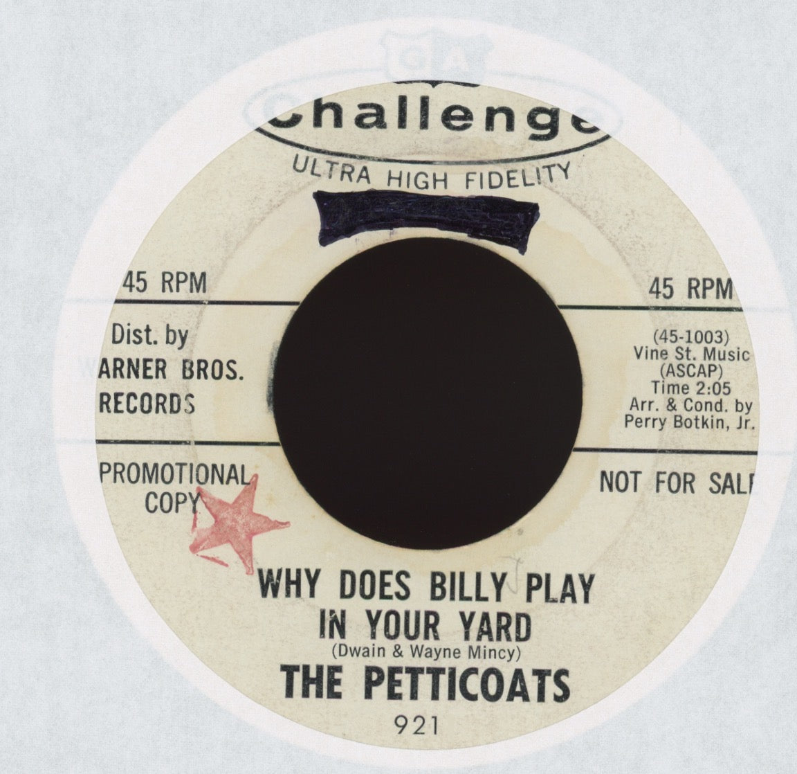 The Petticoats - Surfin' Sally on Challenge Promo Surf 45