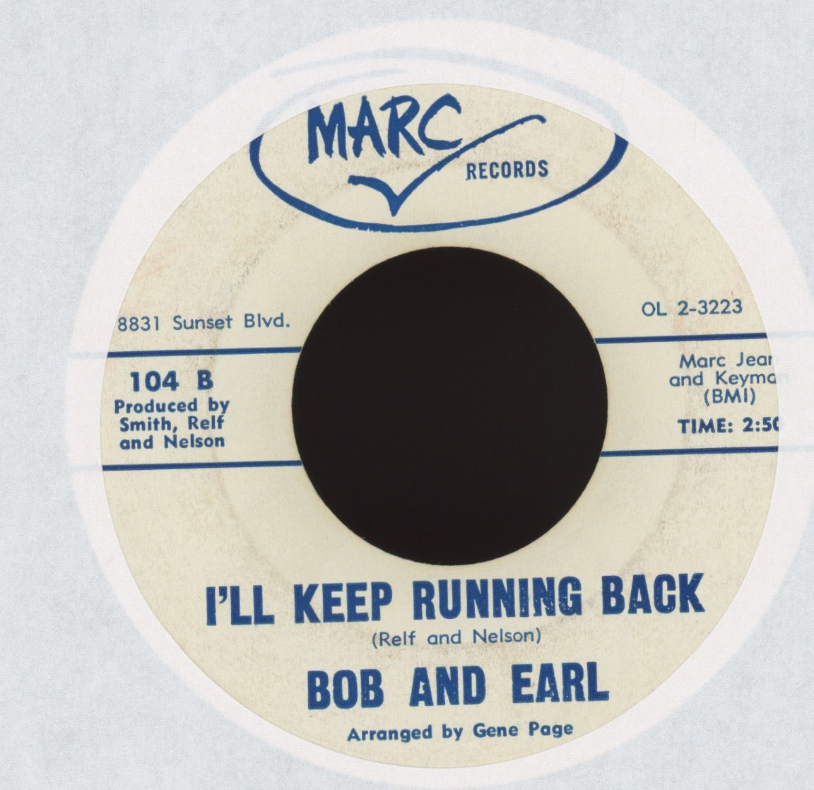 Bob & Earl - Harlem Shuffle on Marc Northern Soul 45