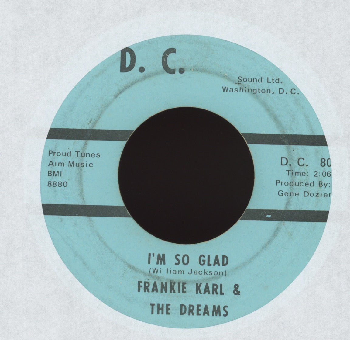 Frankie Karl And The Dreams - Don't Be Afraid (Do As I Say) on D.C. Sweet Soul 45