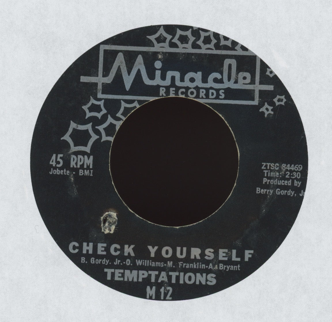 The Temptations - Check Yourself on Miracle Northern Soul 45