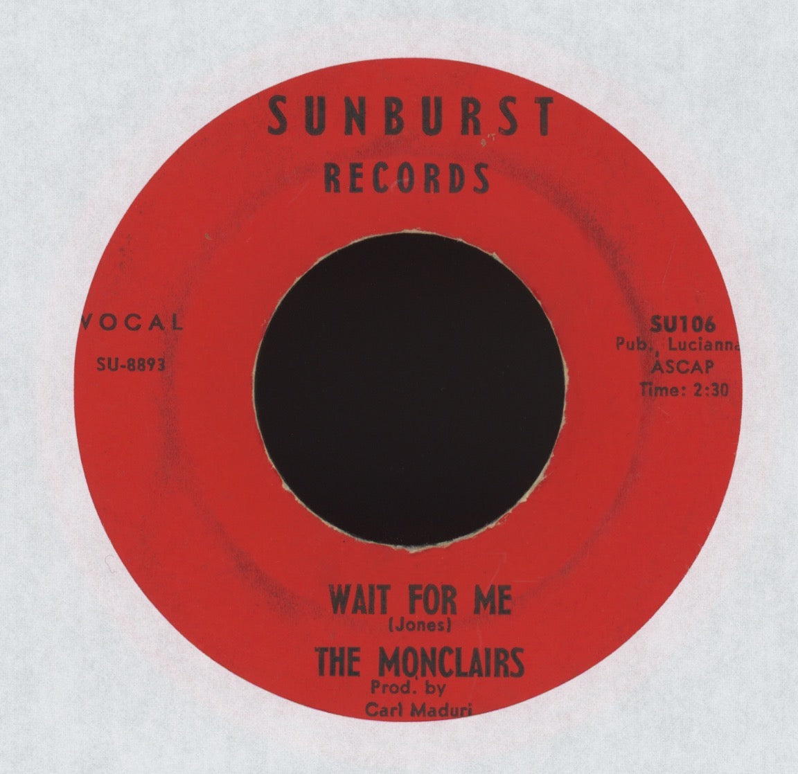 The Monclairs - Wait For Me on Sunburst Northern Soul 45
