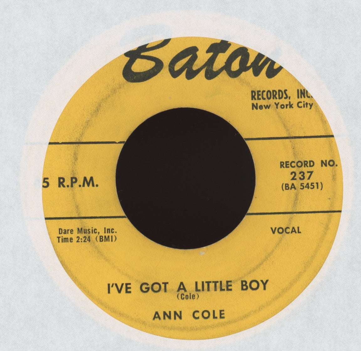 Ann Cole - Got My Mo-Jo Working on Baton R&B Rocker 45