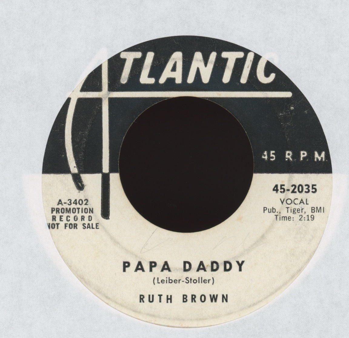 Ruth Brown - I Don't Know on Atlantic Promo R&B Popcorn 45