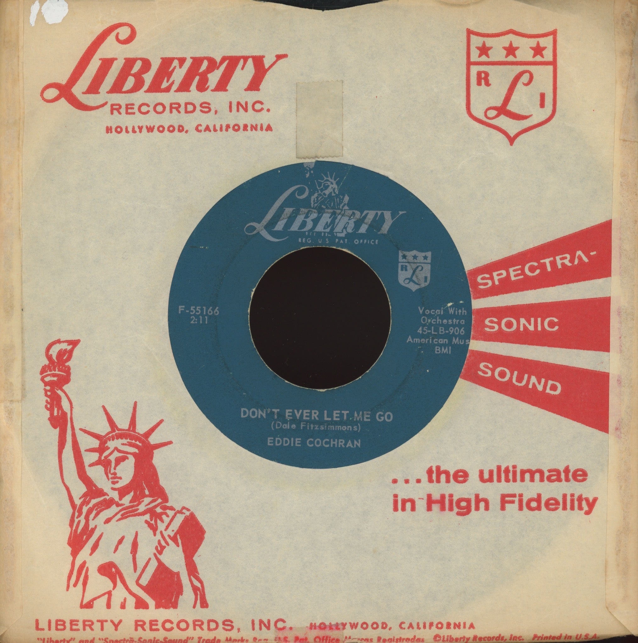 Eddie Cochran - C'mon Everybody on Liberty Rockabilly 45