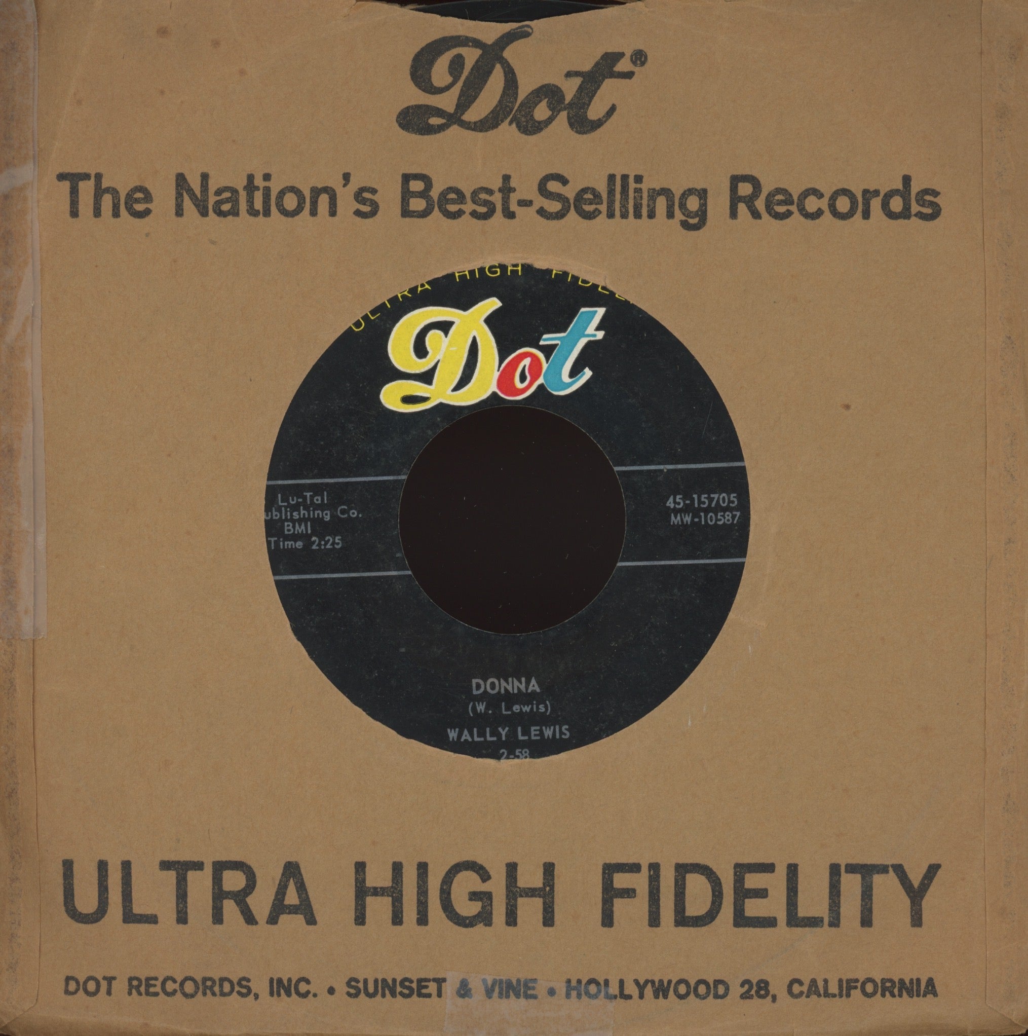 Wally Lewis - Kathleen on Dot Rockabilly 45