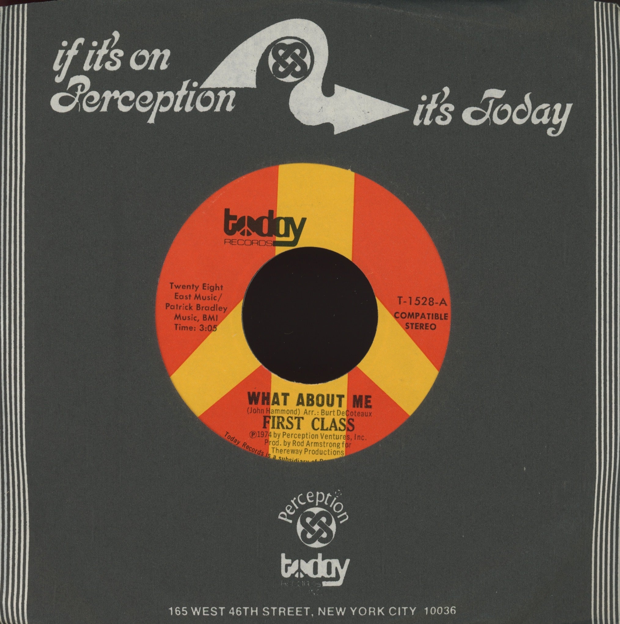 First Class - What About Me on Today Sweet Soul 45