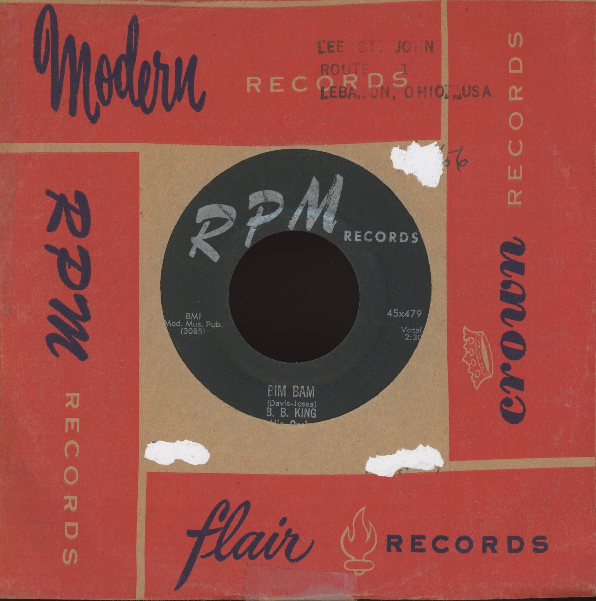 B.B. King Orchestra - Bim Bam on RPM R&B Rocker 45