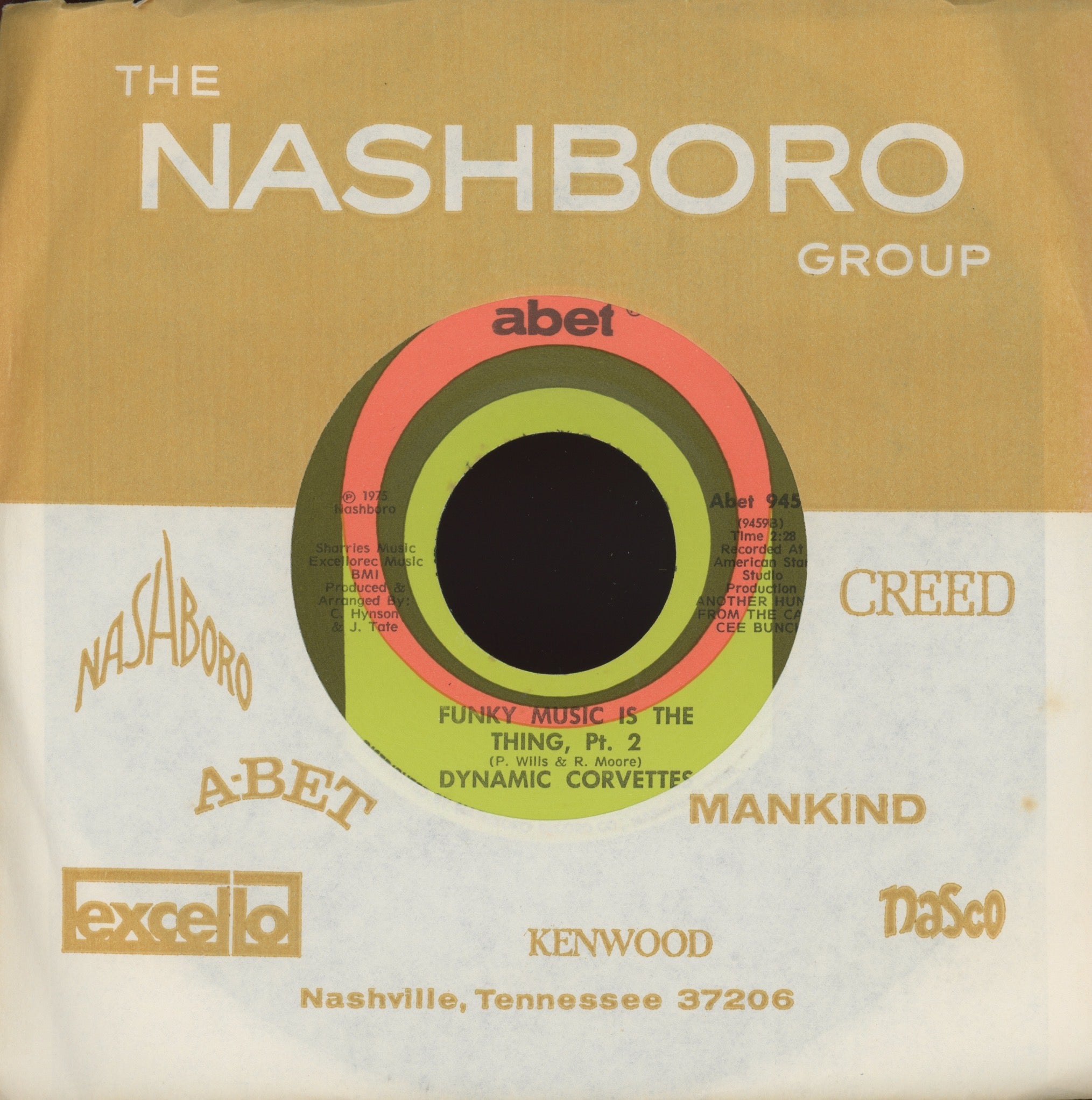 Dynamic Corvettes - Funky Music Is The Thing on Abet Funk 45