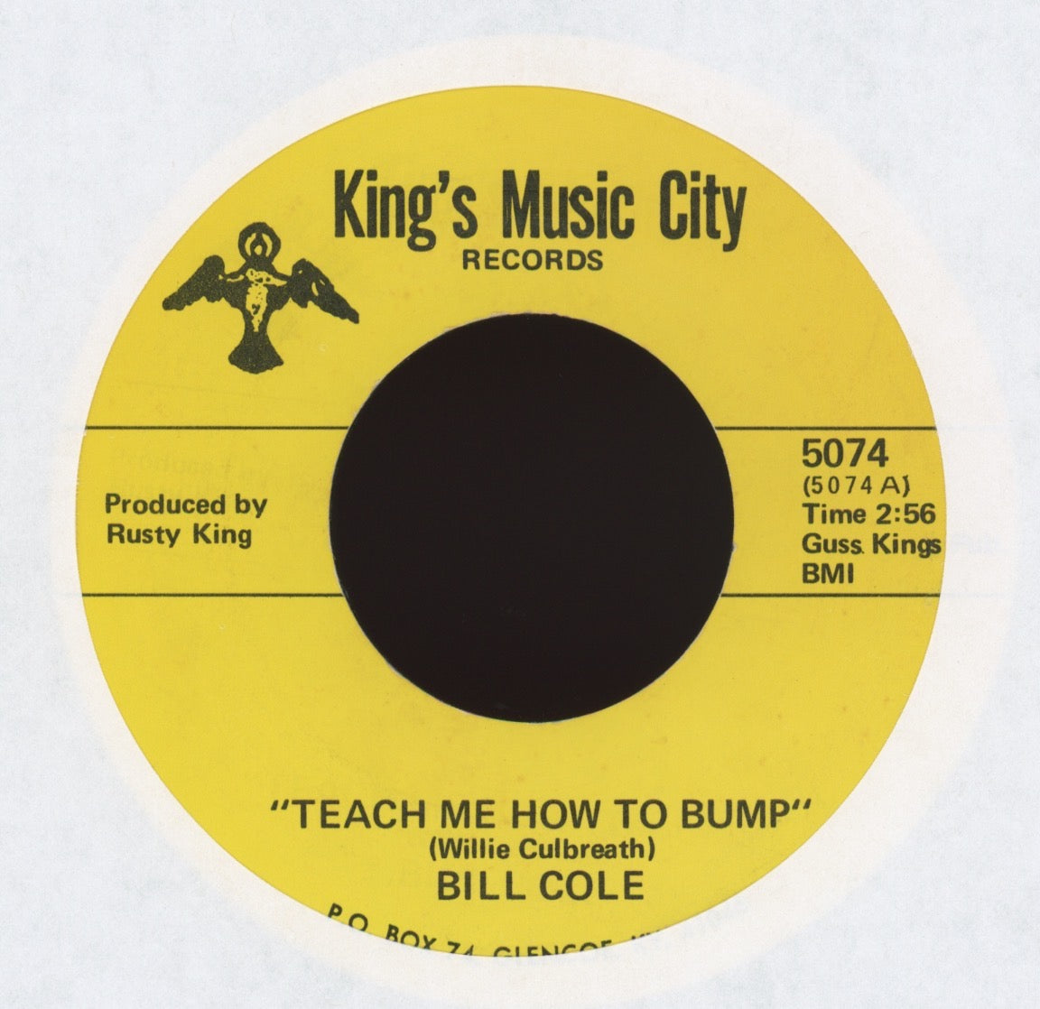 Bill Cole - Teach Me How To Bump on King's Music City Mod Funk 45