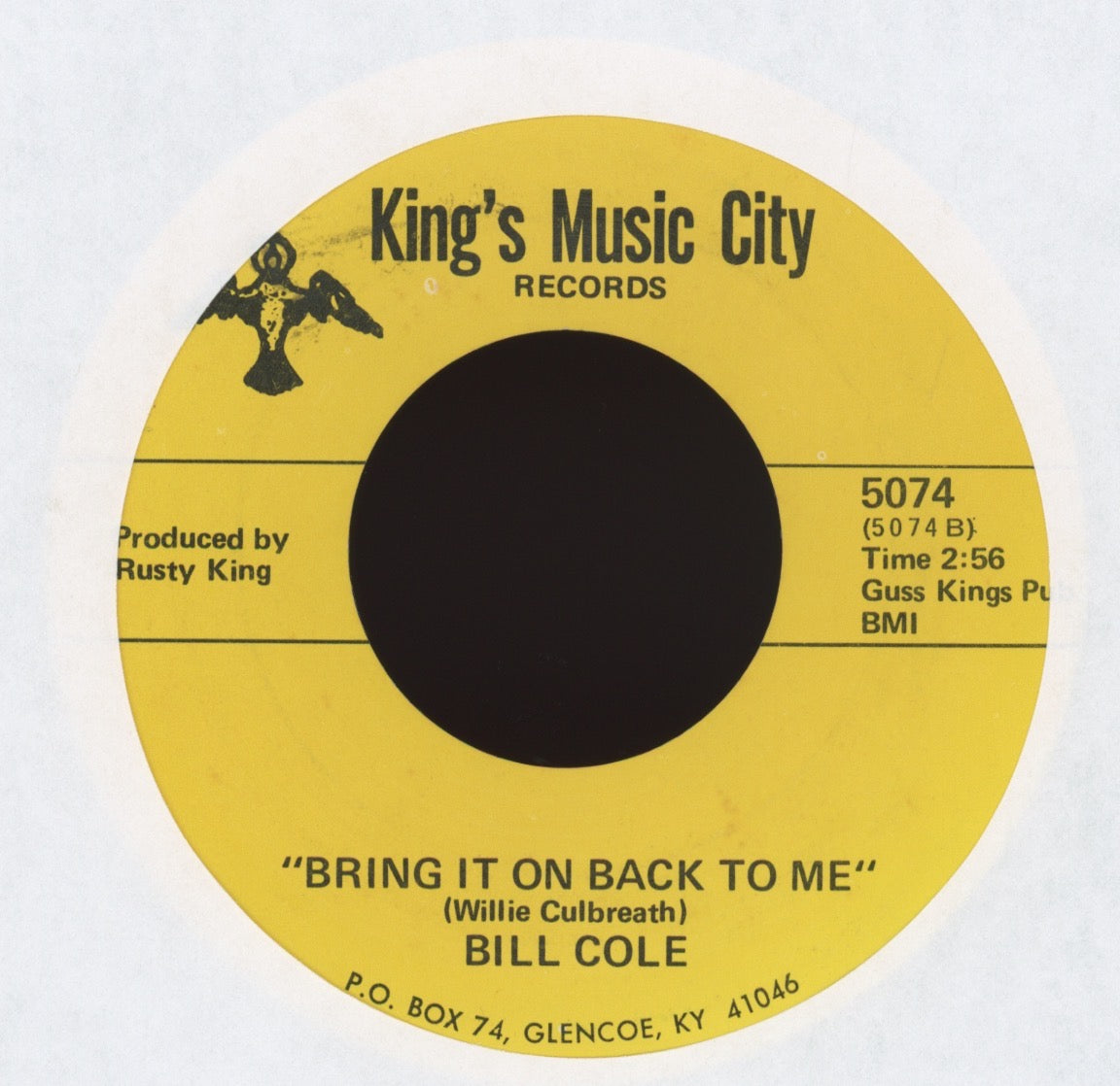 Bill Cole - Teach Me How To Bump on King's Music City Mod Funk 45