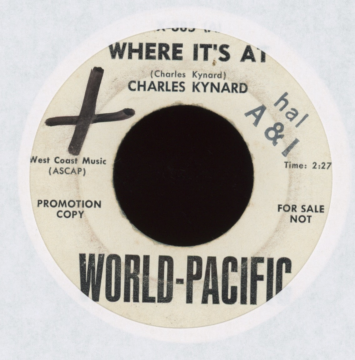 Charles Kynard - Where It's At on World Pacific Promo Soul Jazz 45