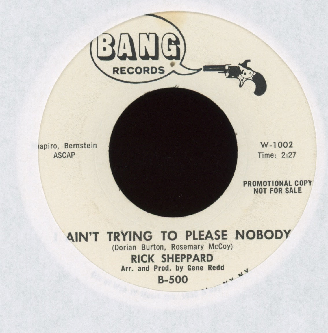 Rick Sheppard - I'm Gonna Change on Bang Promo Northern Soul Popcorn 45