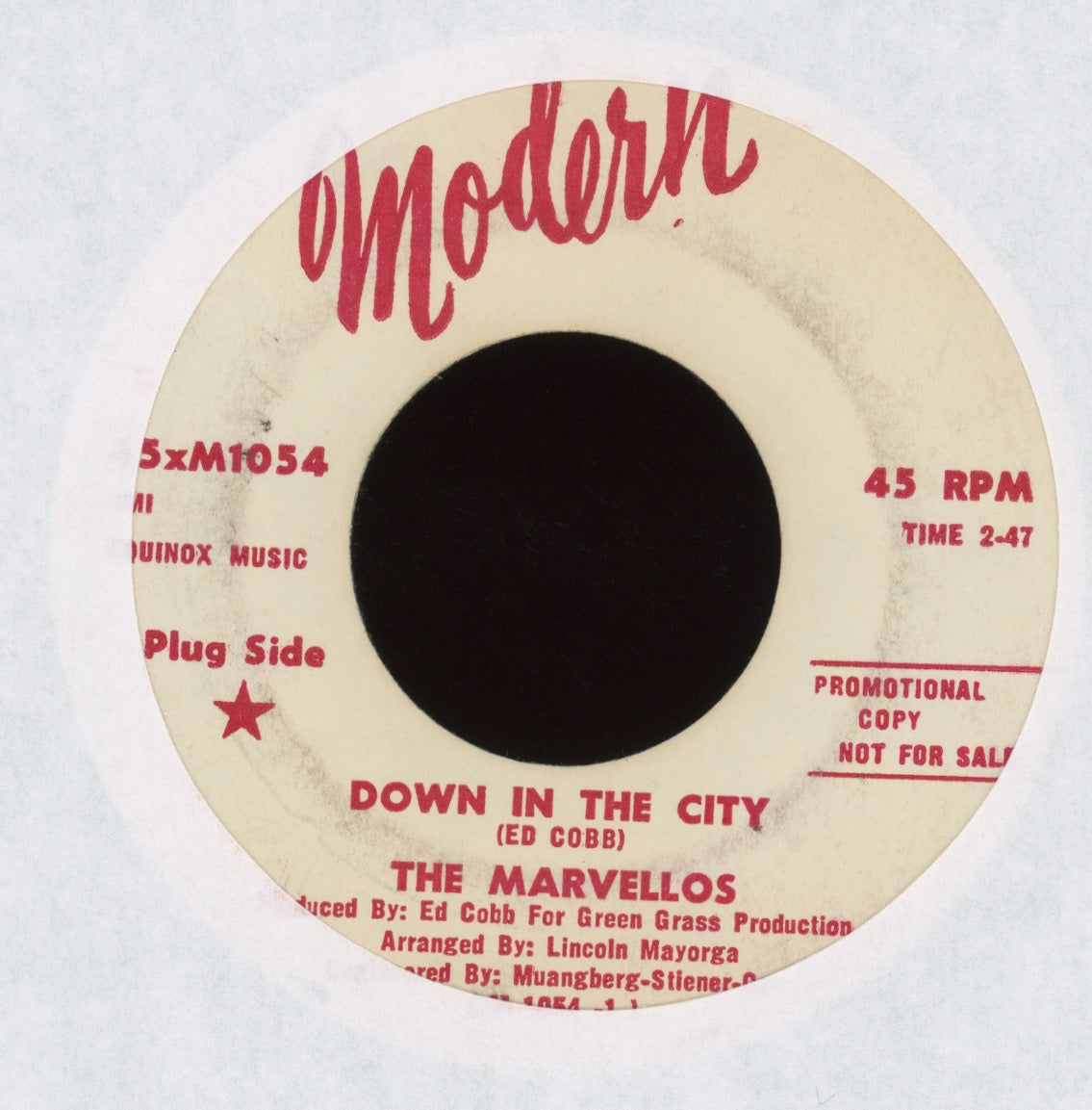 The Marvellos - In The Sunshine on Modern Promo Northern Soul 45