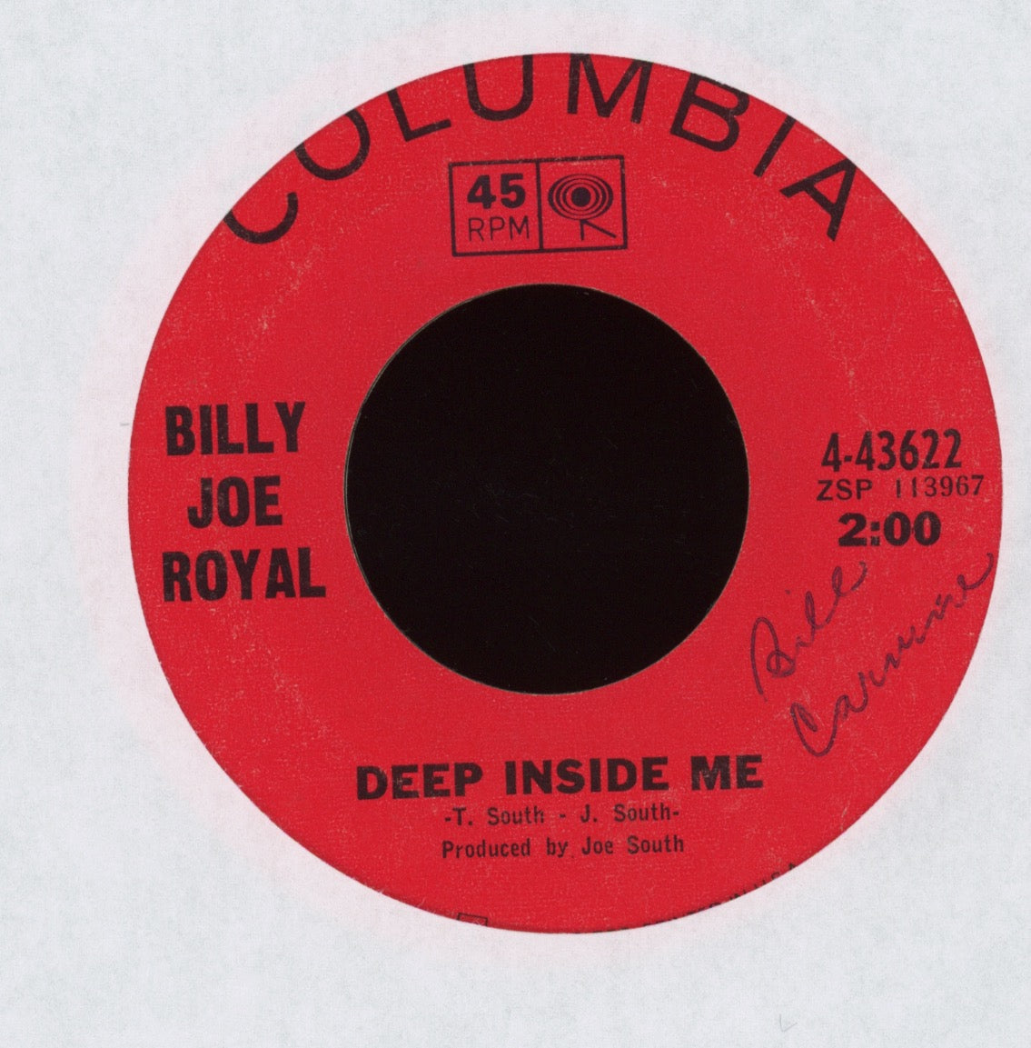 Billy Joe Royal - Heart's Desire on Columbia Northern Soul 45