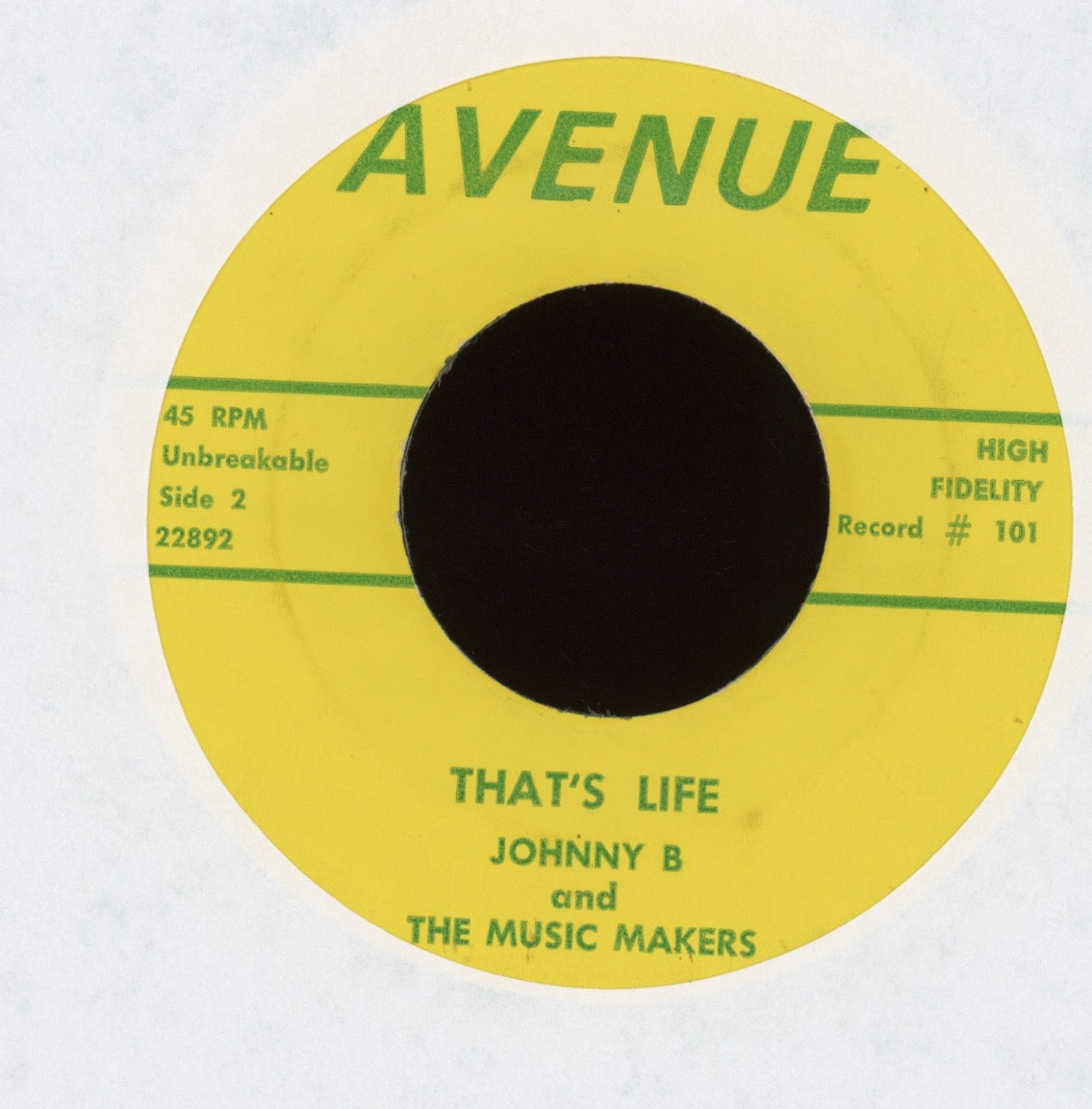 Johnny B & The Music Makers - Unchain My Heart on Avenue Mod Soul Funk 45