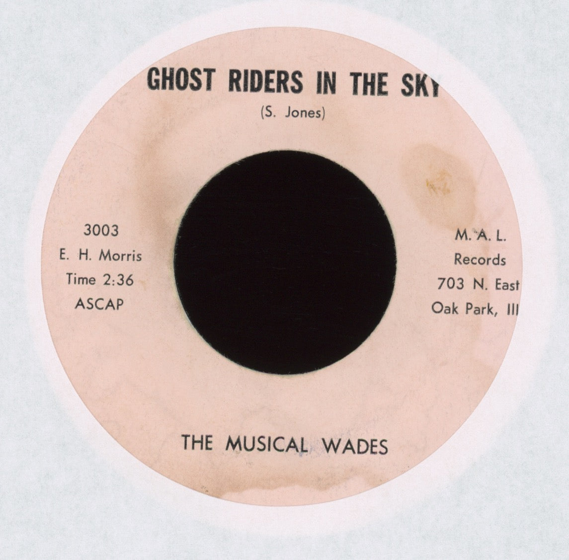 Musical Wades - Ghost Riders In The Sky on M.A.L. Record Co Mod Funk 45