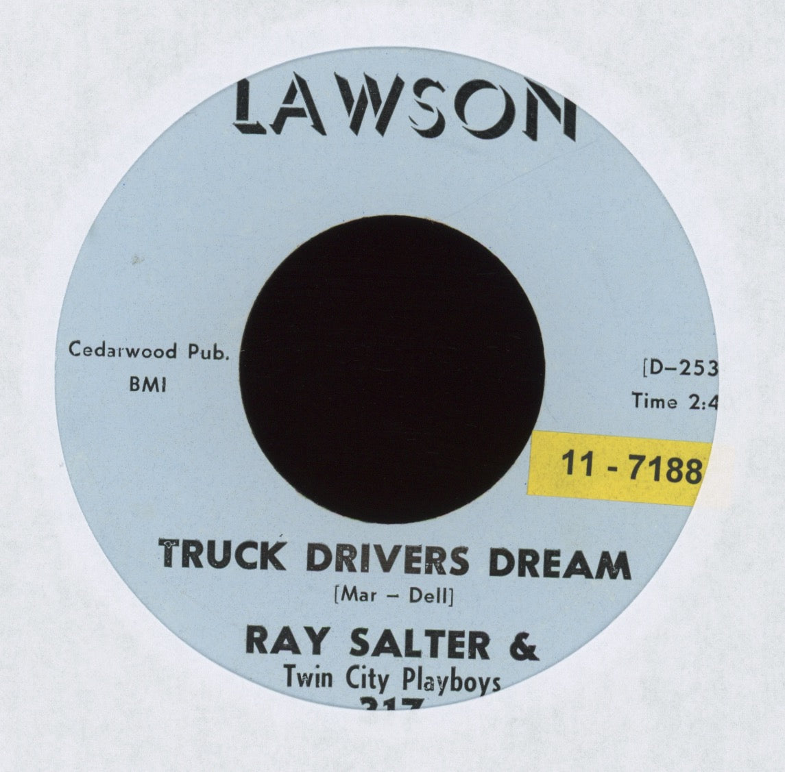 Ray Salter - Truck Drivers Dream on Lawson Rockabilly 45
