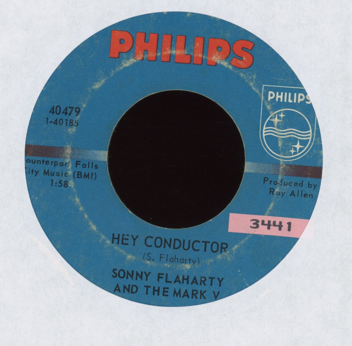 Sonny Flaharty & The Mark V - Hey Conductor on Philips Garage Fuzz 45