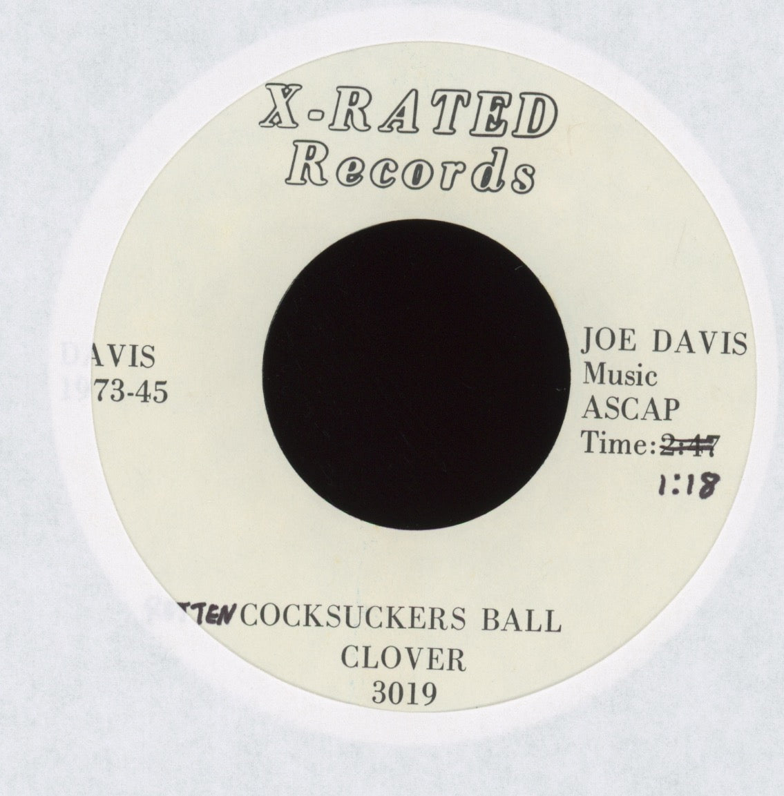 The Blenders - Don't Fuck Around With Love / Cocksuckers Ball on X Rated R&B Doo Wop 45