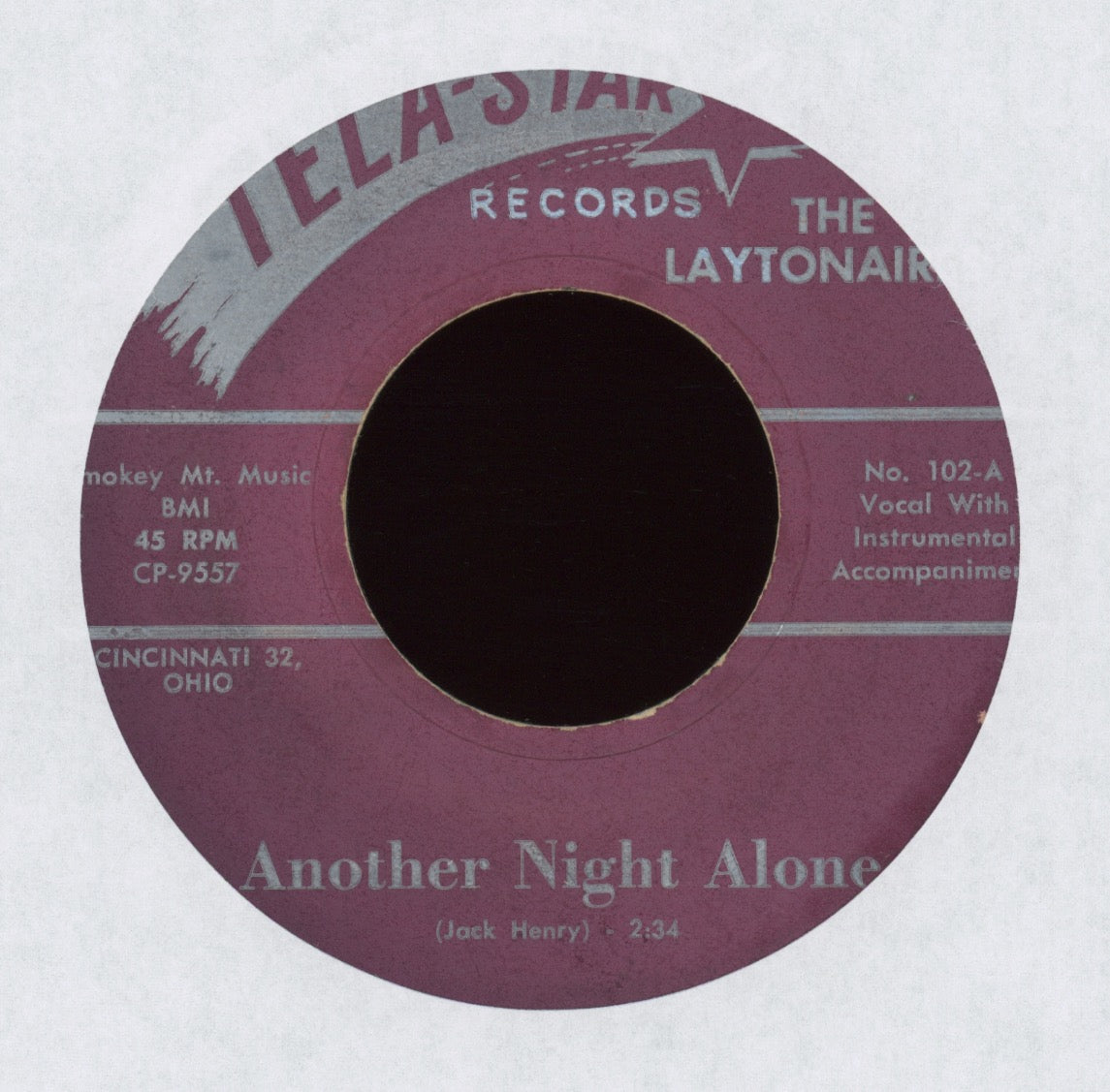 The Laytonaires - Another Night Alone on Tela-Star Country Weeper 45