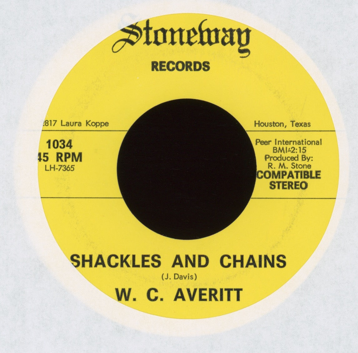 W. C. Averitt - Diesel On My Tail on Stoneway Country Bop 45