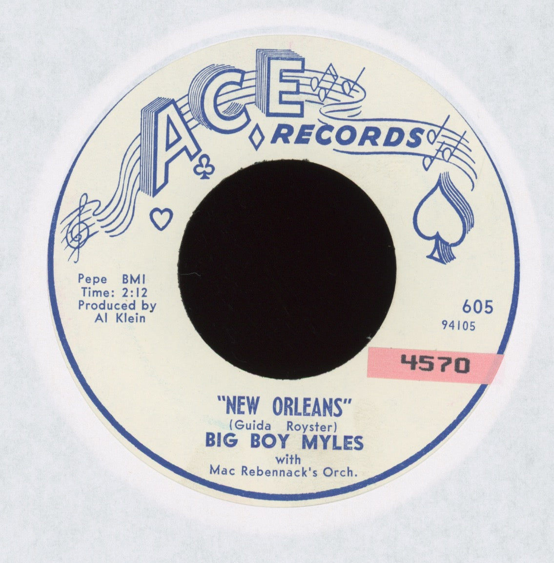 Big Boy Myles - New Orleans on Ace R&B 45