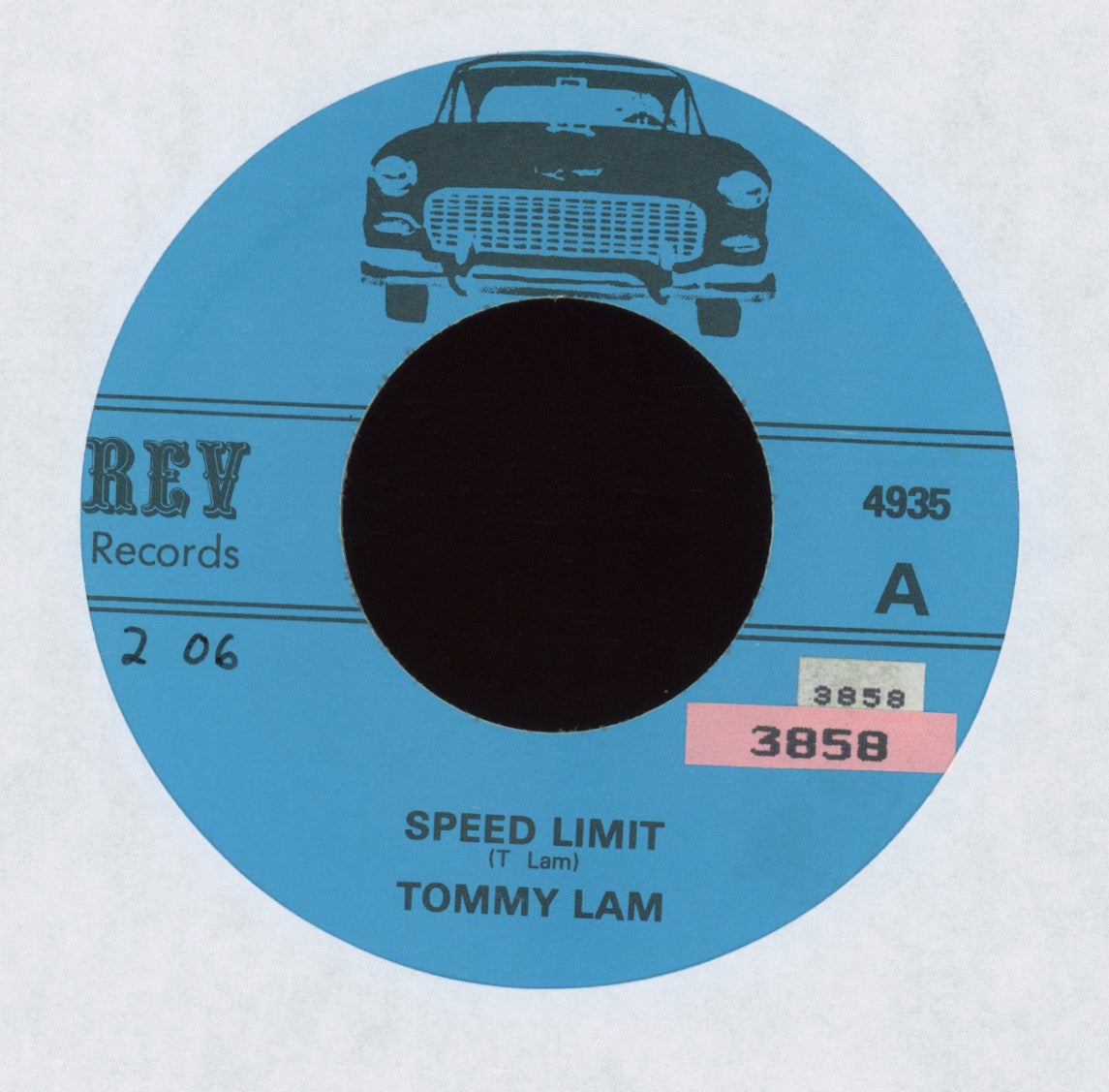 Tommy Lam / Wally Hughes - Speed Limit / Convertible Car on REY Reissue Rockabilly 45