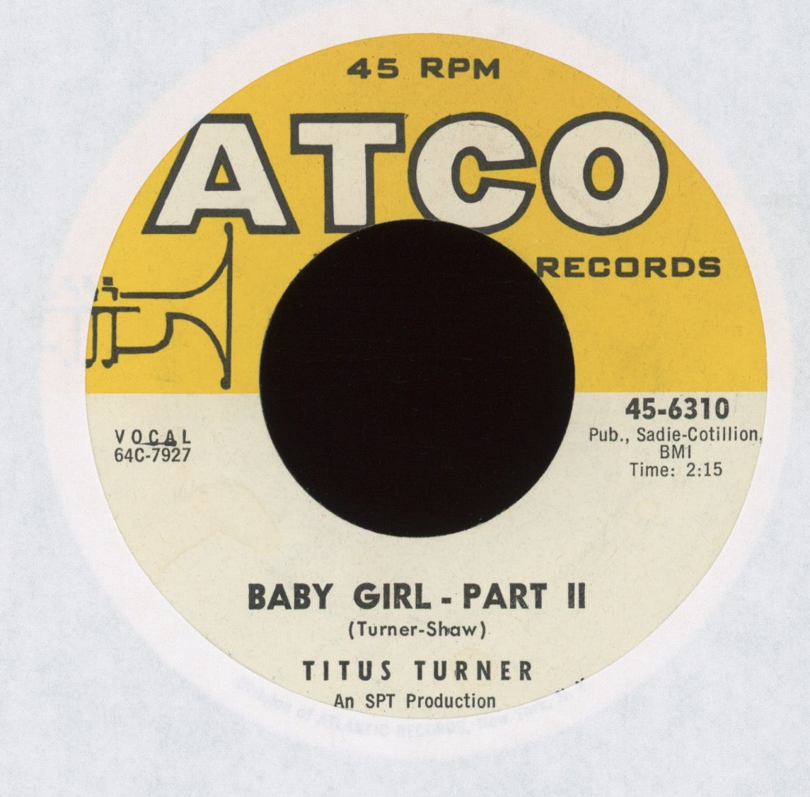 Titus Turner - Baby Girl on Atco R&B 45