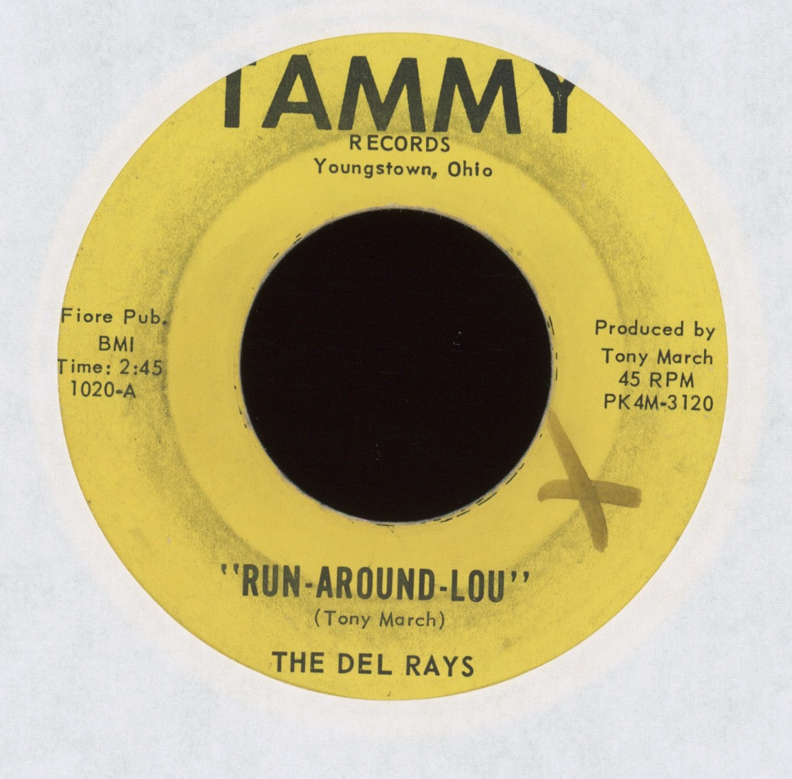 The Del Rays - Run-Around-Lou on Tammy R&B Doo Wop 45