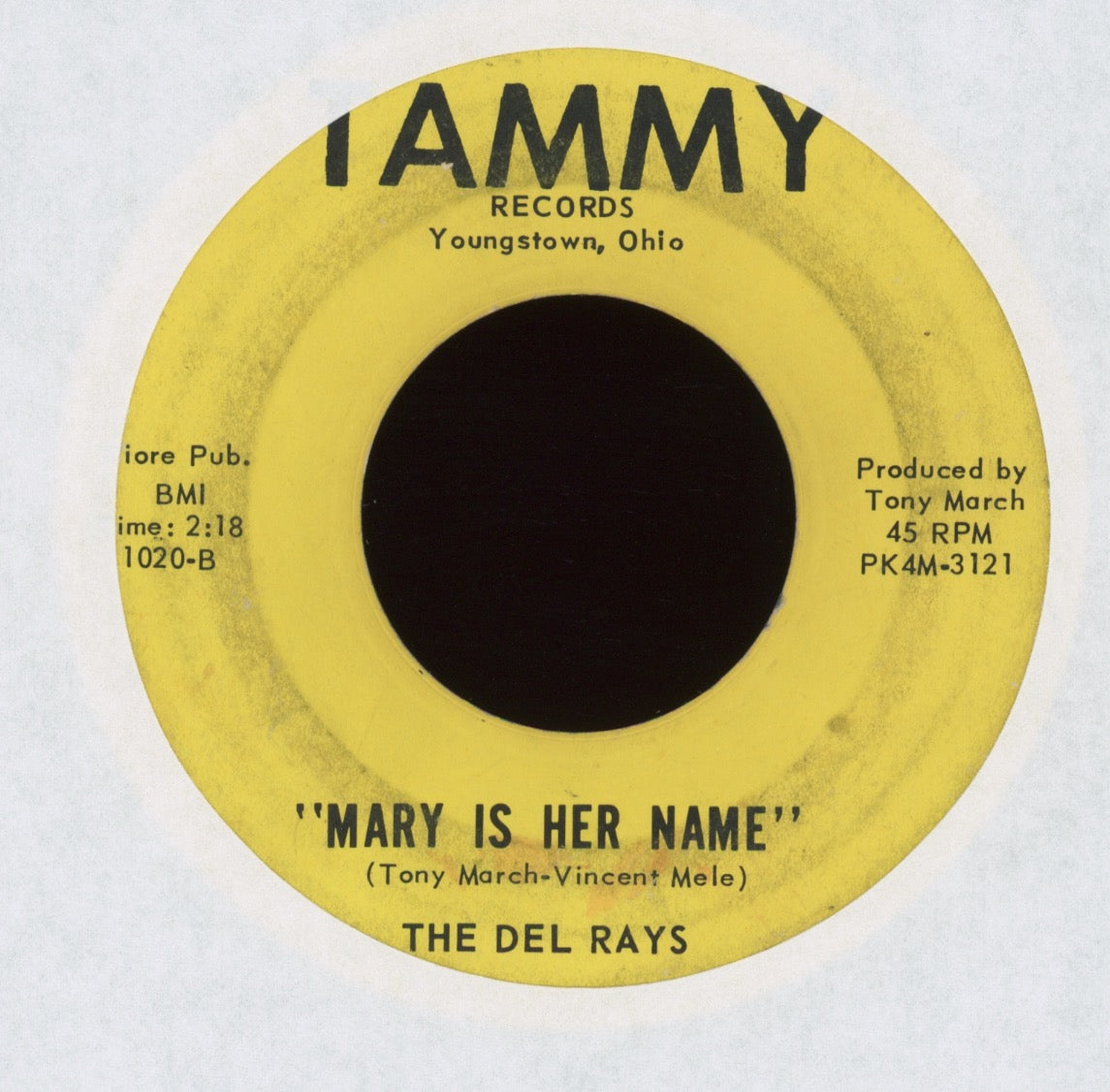 The Del Rays - Run-Around-Lou on Tammy R&B Doo Wop 45